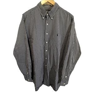 Ralph Lauren Blake Men's Gingham Button Down Long Sleeve Shirt XL